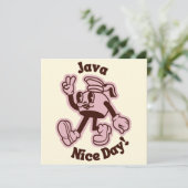 Java Nice Day Coffee Slogan Blank Card (Stehend Vorderseite)