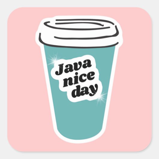 Java Nice Day Sticker (Vorderseite)