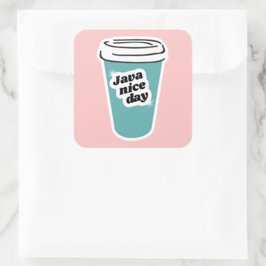 Java Nice Day Sticker (Tasche)