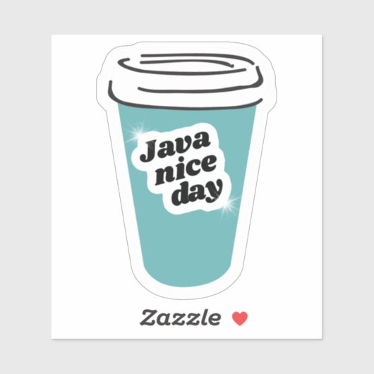 Java Nice Day Vinyl Sticker (Blatt)