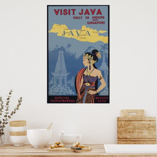 Java nur 36 Stunden von Singapur entfernt besuchen Poster (Küche)