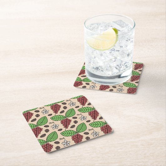 Java-Pflanze Rechteckiger Pappuntersetzer (Vor Ort)