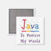 Java-Power mein Weltmagnet Magnet (Vorderseite/Rückseite)