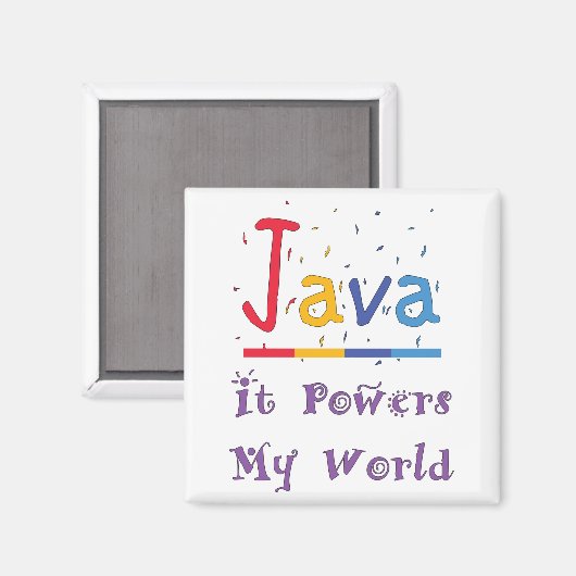 Java-Power mein Weltmagnet Magnet (Vorderseite/Rückseite)