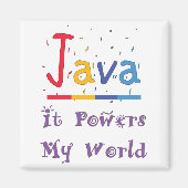 Java-Power mein Weltmagnet Magnet (Vorne)