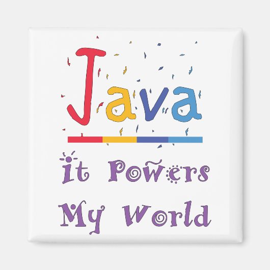 Java-Power mein Weltmagnet Magnet (Vorne)