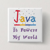 Java-Power meine Welt Button (Vorderseite)