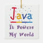 Java-Power meine Welt Keramikornament (Rückseite)