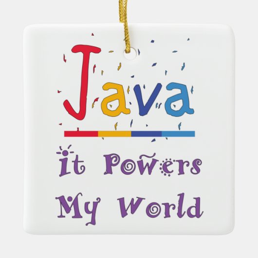 Java-Power meine Welt Keramikornament (Vorderseite)
