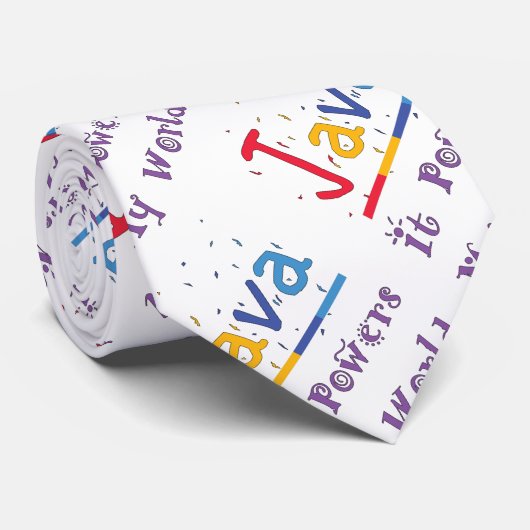 Java-Power meine Welt Krawatte (Gerollt)