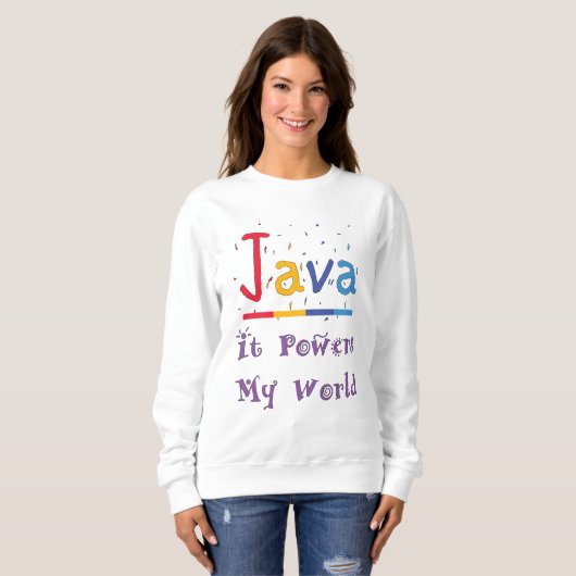 Java-Power meine Welt Sweatshirt (Vorne ganz)