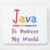 Java-Power meine Weltmausetaste Mousepad (Vorne)
