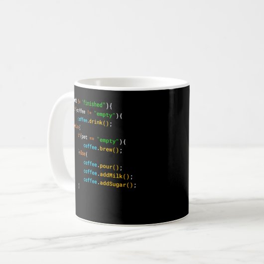 Java Programmierer-Kaffeekodierung für Programmier Kaffeetasse (Vorderseite Links)