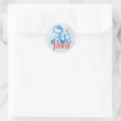 Java-Programmierer Runder Aufkleber (Tasche)