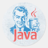 Java-Programmierer Runder Aufkleber (Vorderseite)