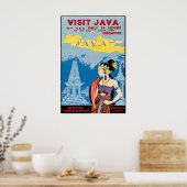 Java Reiseplakat Indonesien Kunst Tourismus Druck Poster (Küche)
