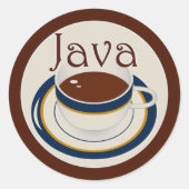 Java Runder Aufkleber (Vorderseite)