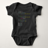 Java Script Programming Coding Baby Bodysuit Baby Strampler (Vorderseite)