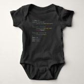 Java Script Programming Coding Baby Bodysuit Strampler (Vorderseite)