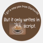 "Java Script" Runder Aufkleber (Vorderseite)