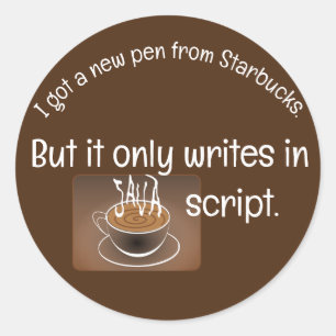 "Java Script" Runder Aufkleber