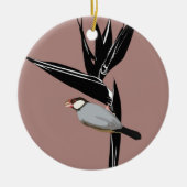 Java Sparrow Bird Keramik Ornament (Vorne)