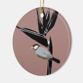 Java Sparrow Bird Keramik Ornament (Links)