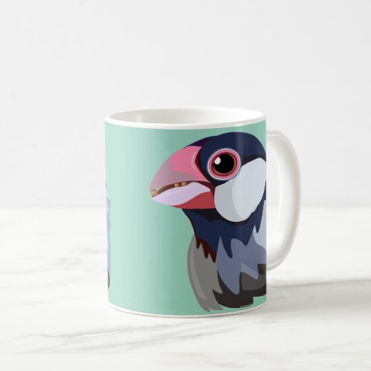 Java Sparrow - vereinfacht Kaffeetasse (VorderseiteRechts)