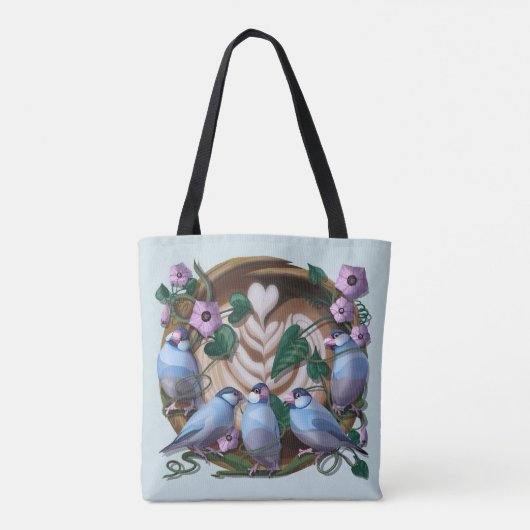 Java-Sperlinge, Java-Kaffee Tasche (Rückseite)