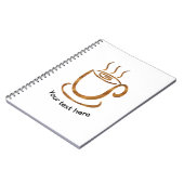 Java Steaming Cup | Wooden Curvy Coffee & Tea Notizblock (Linke Seite)