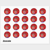 Java-Sticker Runder Aufkleber (Blatt)