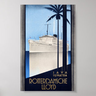 Java Sumatra Rotterdamsche Lloyd Vintage Poster