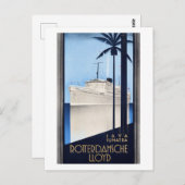 Java Sumatra Rotterdamsche Lloyd Vintage Poster Postkarte (Vorne/Hinten)