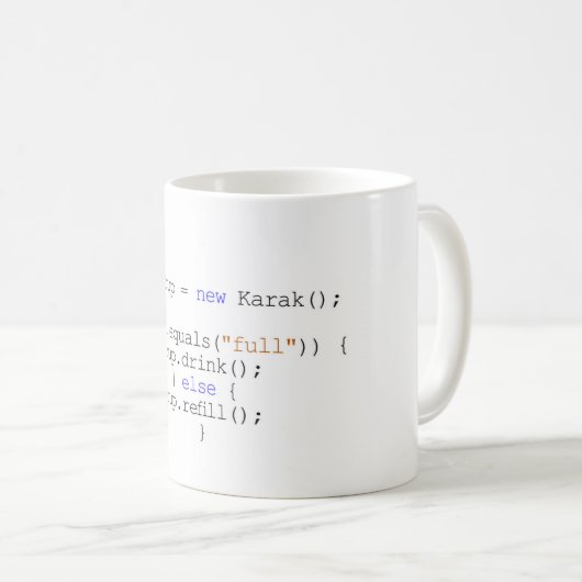 Java-Tasse Kaffeetasse (VorderseiteRechts)