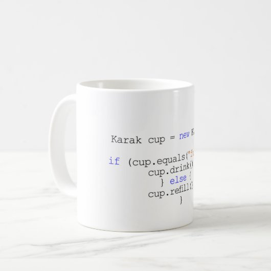 Java-Tasse Kaffeetasse (Vorderseite Links)