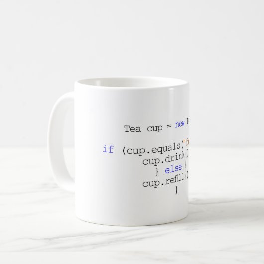 Java-Tasse Kaffeetasse (Vorderseite Links)