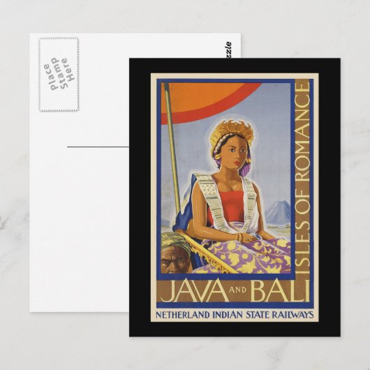 Java und Bali Inseln der Romance Postkarte (Vorne/Hinten)