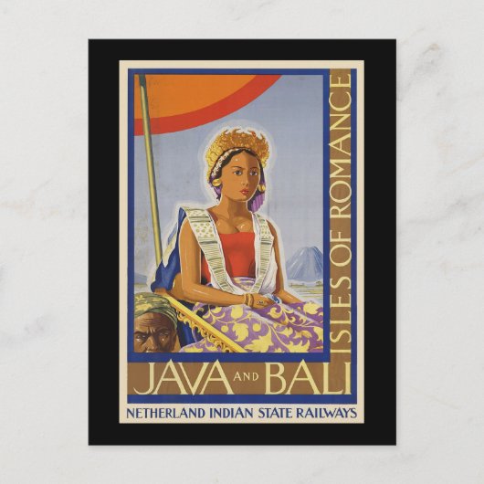 Java und Bali Inseln der Romance Postkarte (Vorderseite)