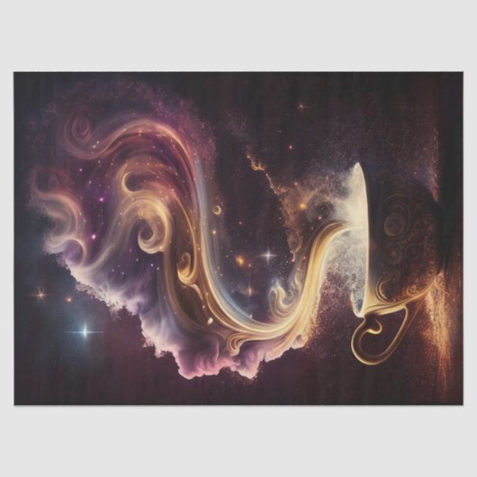 Java-Universum, dampfende Kaffeesterne Seidenpapier (Vorderseite)