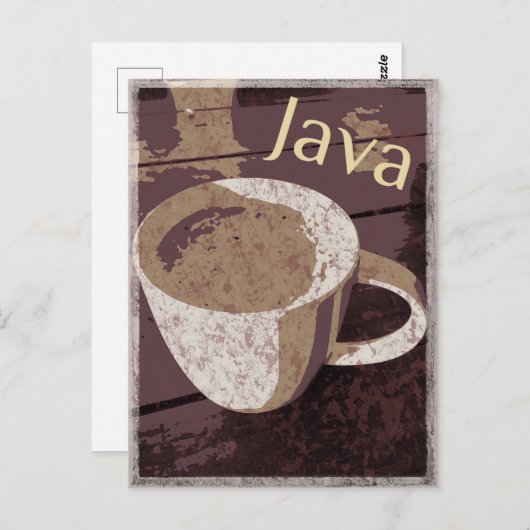 Java Vintag Postkarte (Vorne/Hinten)