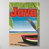 Java Vintage Reiseplakat Poster (Vorne)