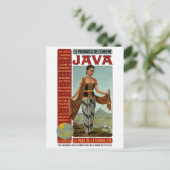 Java Vintage Reiseposter Restauriert Postkarte (Stehend Vorderseite)