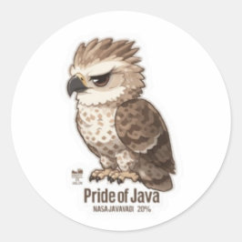 Javan-Habichtsadler Kawaii Aufkleber - Indonesisch