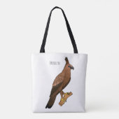Javan hawk eagle bird cartoon illustration tasche (Rückseite)