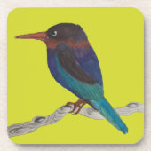 Javan Kingfisher auf einem Untersetzer Set (Vorderseite)
