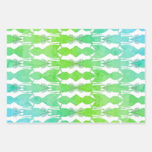 Javan Myna Bird Wrapping Paper Set 3 Geschenkpapier Set