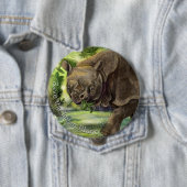 Javan Rhino Art Button (Beispiel)