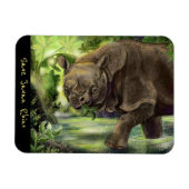 Javan Rhino Art Magnet (Horizontal)
