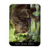 Javan Rhino Art Magnet (Vertikal)