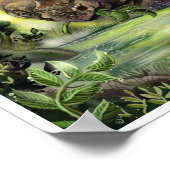 Javan Rhino Art Poster (Ecke)